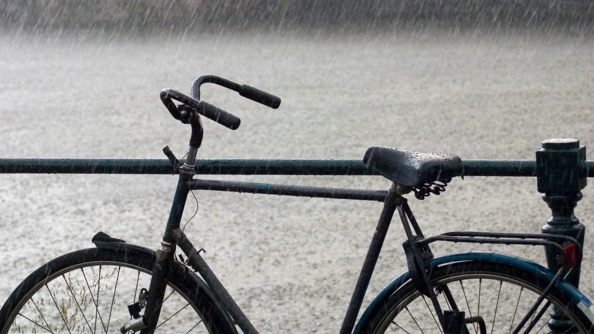 Radfahren im Regen 