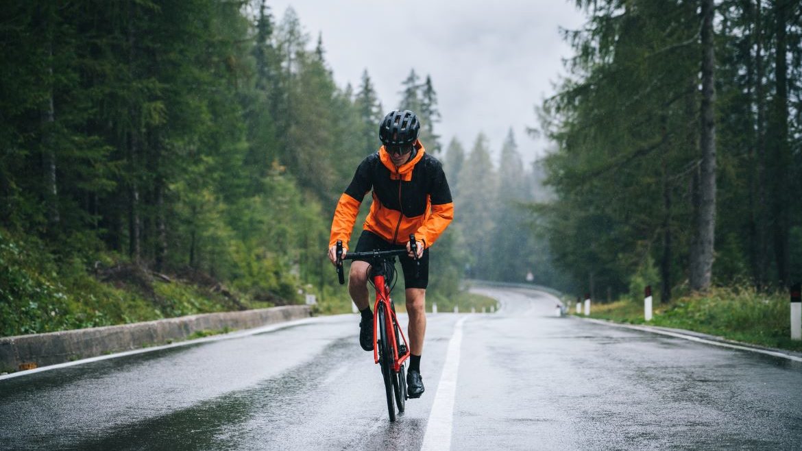 Radfahren im Regen 