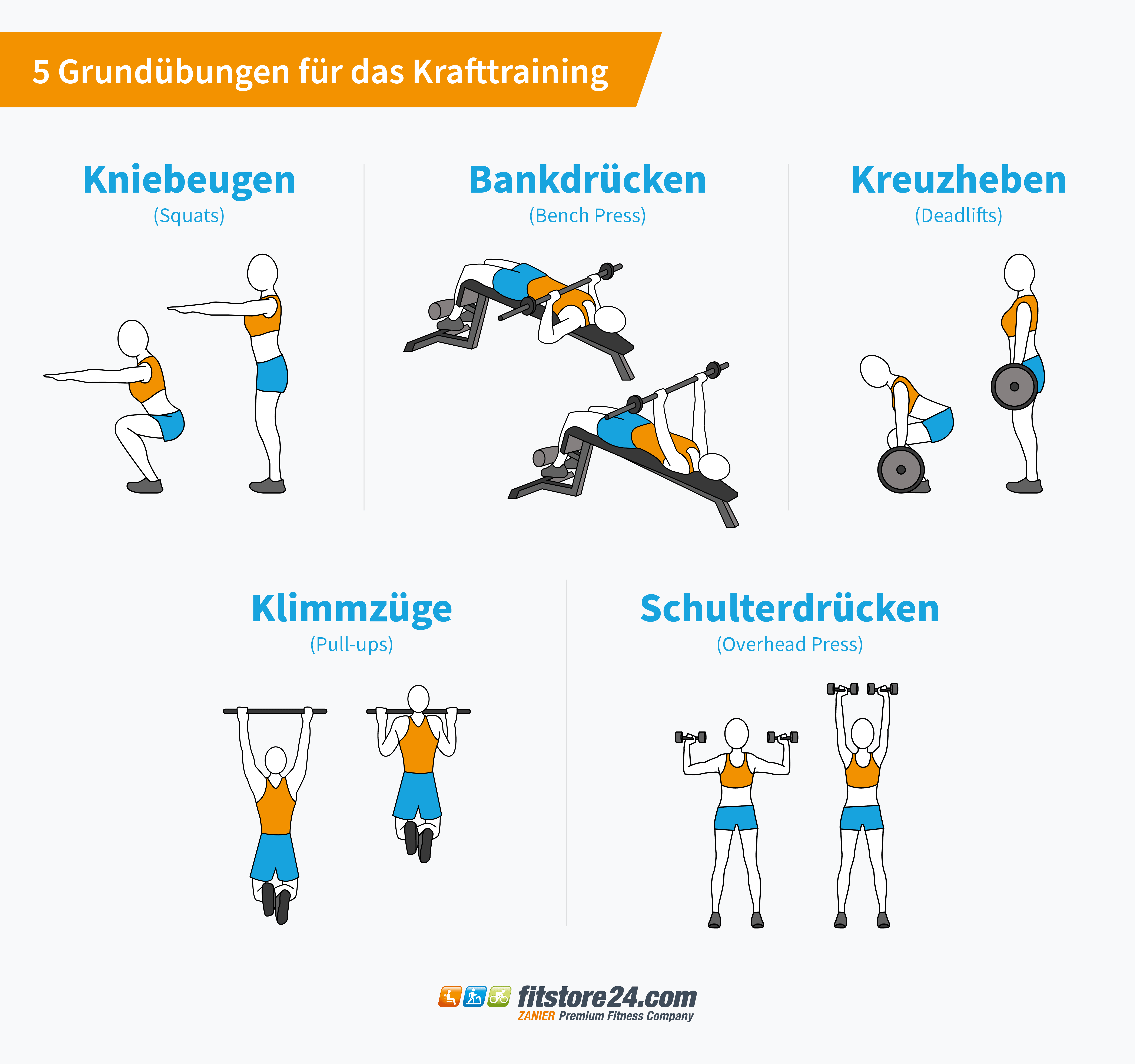 5 Grundübungen im Krafttraining