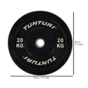 Tunturi Olympic rubberised weight plate 50 mm - 20 kg