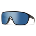 Smith glasses Boomtown matte black / polarised blue mirror