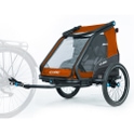 Cube Children's bike trailer Double CMPT X Actionteam grey'n'orange without sun protection