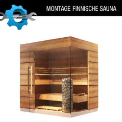 On-site installation of a Finnish sauna