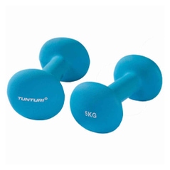 Tunturi neoprene dumbbells 5 kg blue