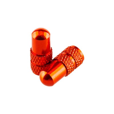 Deity Presta valve caps orange