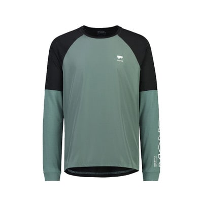 Mons Royale Mens Tarn Merino Shift Wind Jersey Burnt Sage / Black