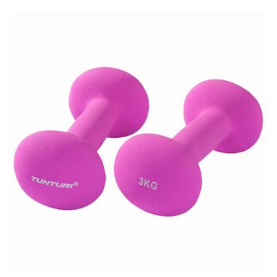 Tunturi neoprene dumbbells 3 kg purple