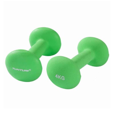 Tunturi neoprene dumbbells 4 kg green