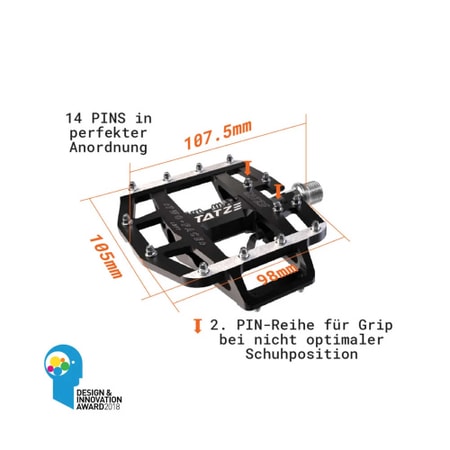 Tatze Pedal Two Face Cr-Mo - Schwarz
