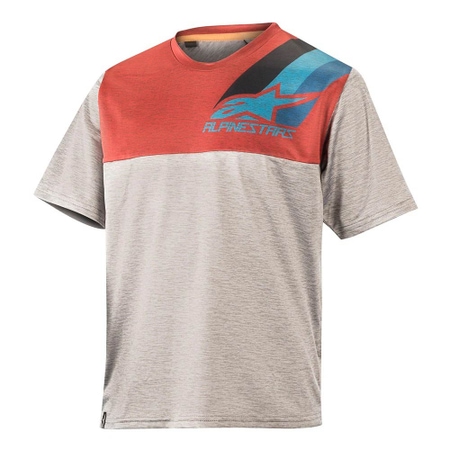 Alpinestars YOUTH 4.0 SS Jersey Melange Gray Black Aqua Blue L