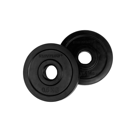 Tunturi rubber weight discs - 0.5 to 20 kg