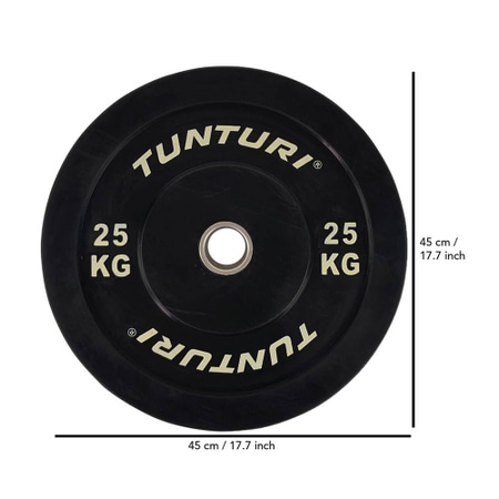 Tunturi weight plate bumper plate 50 mm - 25 kg