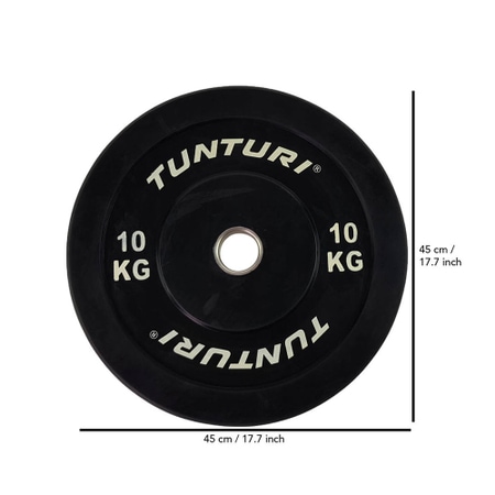 Tunturi Olympic rubberised weight plate 50 mm - 10 kg