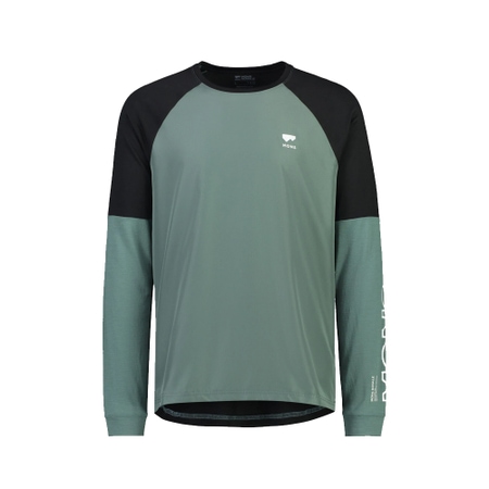 Mons Royale Mens Tarn Merino Shift Wind Jersey Burnt Sage / Black L