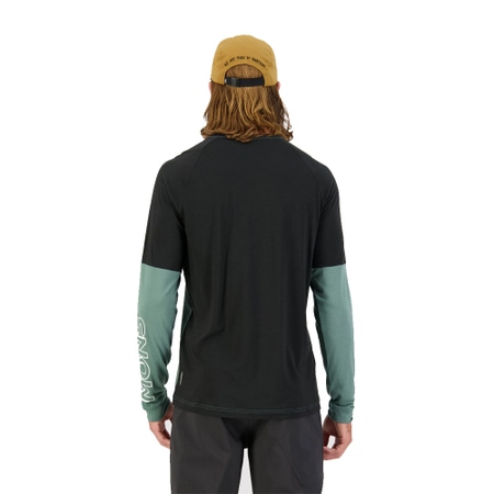 Mons Royale Mens Tarn Merino Shift Wind Jersey Burnt Sage / Black L