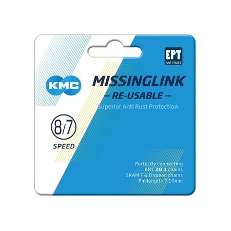 KMC Kettenverschlussglied Missinglink 7/8R EPT f. Ketten 7.1 mm 2 Stk. silber