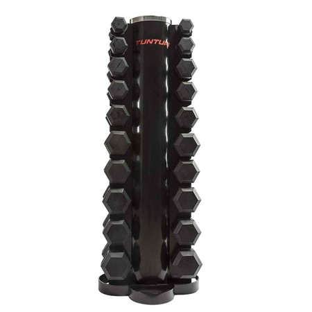 Tunturi Dumbbell Tower Equipped - Hexa Dumbbells 1 - 10 kg