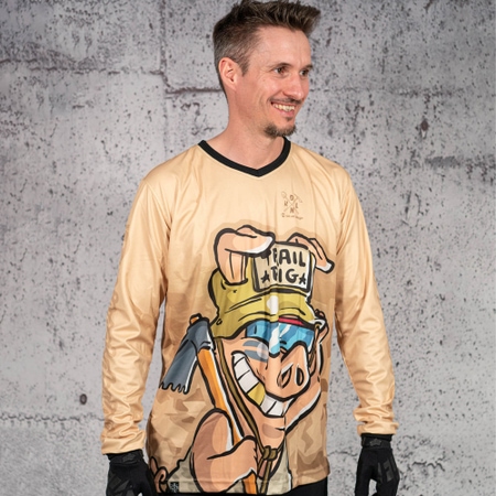 Riesel Design long sleeve jersey "banger" trail pig