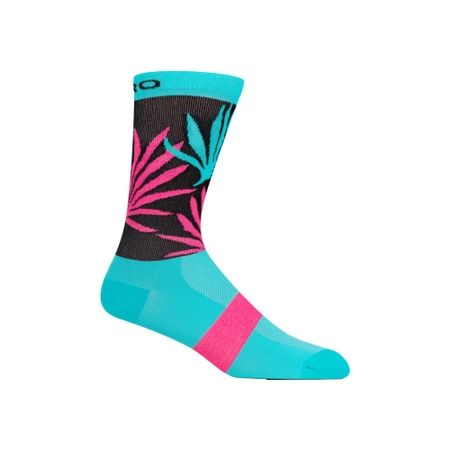 Giro Comp Racer High Rise Socken screaming teal/neon pink