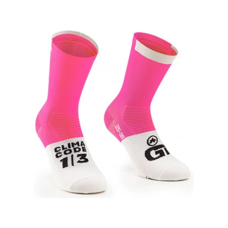 Assos GT Socks C2 Fluo Pink - II