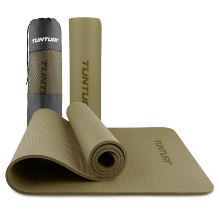 Tunturi yoga mat 8mm, army green