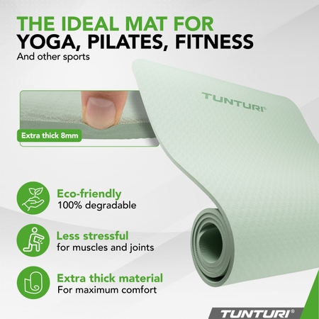 Tunturi Yogamatte 8mm, minze