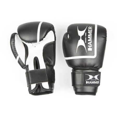 Hammer Boxhandschuhe Fit II, PU, schwarz, 6 OZ