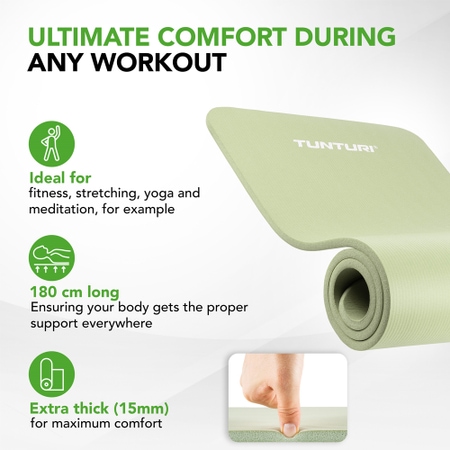 Tunturi fitness mat with bag mint