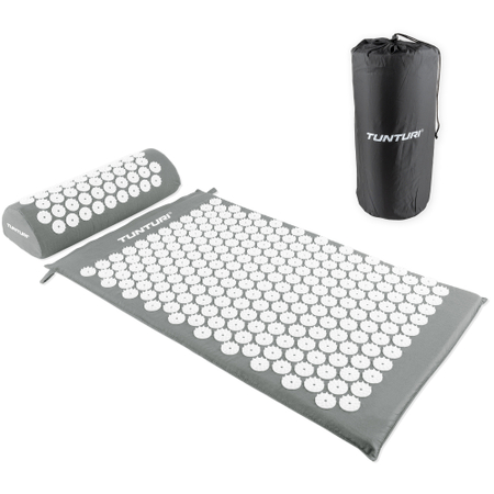 Tunturi acupressure mat and cushion, grey