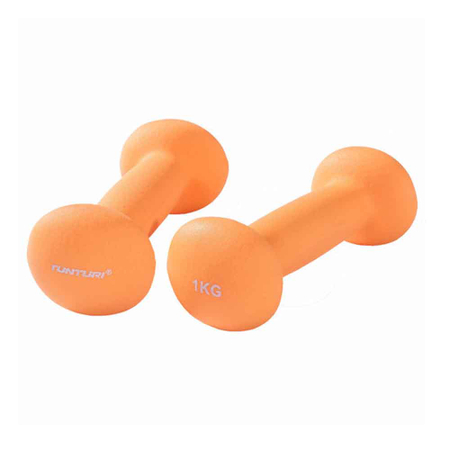 Tunturi neoprene dumbbells 1 kg orange