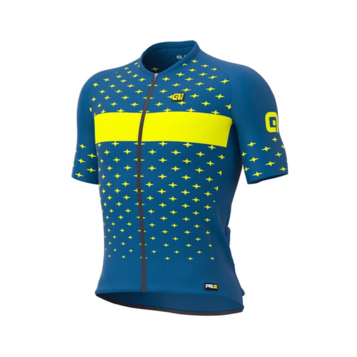 Zdjęcia - Odzież rowerowa Ale PRR Stars Jersey Petrol Fluo Yellow M 